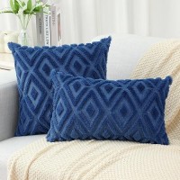 Pallene Soft Faux Fur Throw Pillow Covers 16X16 Plush Wool Decorative Pillow Covers Couch Sofa Pillow Covers For Living Room