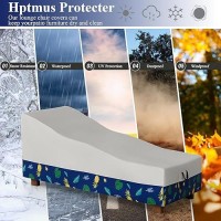 Hptmus 2Pcs Outdoor Chaise Lounge Covers Patio Chaise Lounge Covers Waterproof Heavy Duty Outdoor Lounge Chair Covers Patio Fu