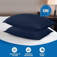 Utopia Bedding Bed Pillows For Sleeping (Navy)  King Size  Set Of 6  Hotel Pillows  Cooling Pillows For Side  Back Or Stomach Sleepers