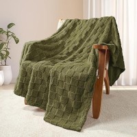 Exclusivo Mezcla Fleece Throw Blanket For Couch Super Soft 3D Checkered Jacquard Bed Blanket Cozy Fluffy Lightweight Blanket F