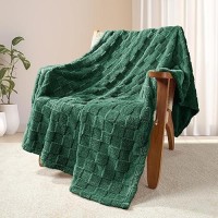 Exclusivo Mezcla Fleece Throw Blanket For Couch Super Soft 3D Checkered Jacquard Bed Blanket Cozy Fluffy Lightweight Blanket F