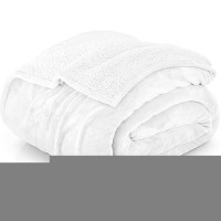 Utopia Bedding Sherpa Bed Blanket King Size White 480Gsm 90X102 Inches Soft Reversible Blanket Bulk Pack Of 6