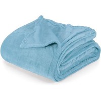 Utopia Bedding Fleece Blanket King Size Washed Blue 250Gsm 90X102 Inches Luxury Soft Bed Blanket Bulk Pack Of 9