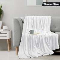 Utopia Bedding Fleece Blanket Throw Size White 250Gsm 50X60 Inches Luxury Soft Bed Blanket Bulk Pack Of 16