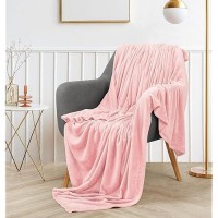 Utopia Bedding Fleece Blanket Throw Size Pink 250Gsm 50X60 Inches Luxury Soft Bed Blanket Bulk Pack Of 16