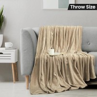 Utopia Bedding Fleece Blanket Throw Size Camel 250Gsm 50X60 Inches Luxury Soft Bed Blanket Bulk Pack Of 16