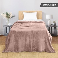 Utopia Bedding Fleece Blanket Twin Size Rose Pink 250Gsm 90X66 Inches Luxury Soft Bed Blanket Bulk Pack Of 12