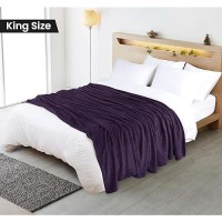 Utopia Bedding Fleece Blanket King Size Purple 250Gsm 90X102 Inches Luxury Soft Bed Blanket Bulk Pack Of 9