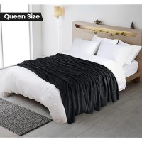 Utopia Bedding Fleece Blanket Queen Size Black 250Gsm 90X90 Inches Luxury Soft Bed Blanket Bulk Pack Of 9