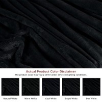 Utopia Bedding Fleece Blanket Queen Size Black 250Gsm 90X90 Inches Luxury Soft Bed Blanket Bulk Pack Of 9