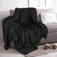 Utopia Bedding Sherpa Bed Blanket King Size Black 480Gsm 90X102 Inches Soft Reversible Blanket Bulk Pack Of 6