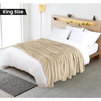 Utopia Bedding Fleece Blanket King Size Camel 250Gsm 90X102 Inches Luxury Soft Bed Blanket Bulk Pack Of 9