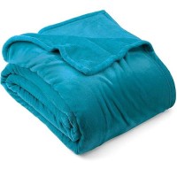 Utopia Bedding Fleece Blanket California King Size Turquoise 250Gsm 102X96 Inches Luxury Soft Bed Blanket Bulk Pack Of 9