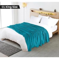 Utopia Bedding Fleece Blanket California King Size Turquoise 250Gsm 102X96 Inches Luxury Soft Bed Blanket Bulk Pack Of 9