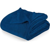 Utopia Bedding Fleece Blanket Full Size Navy 250Gsm 90X84 Inches Luxury Soft Bed Blanket Bulk Pack Of 9