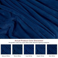 Utopia Bedding Fleece Blanket Full Size Navy 250Gsm 90X84 Inches Luxury Soft Bed Blanket Bulk Pack Of 9