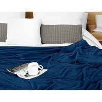 Utopia Bedding Fleece Blanket Full Size Navy 250Gsm 90X84 Inches Luxury Soft Bed Blanket Bulk Pack Of 9