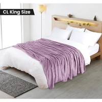 Utopia Bedding Fleece Blanket California King Size Lilac 250Gsm 102X96 Inches Luxury Soft Bed Blanket Bulk Pack Of 9