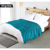 Utopia Bedding Fleece Blanket King Size Turquoise 250Gsm 90X102 Inches Luxury Soft Bed Blanket Bulk Pack Of 9