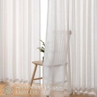 Natural Beige Pinch Pleated Semi Sheer Linen Curtains 120 Inch Length 2 Panels For Living Room Bedroom Cream Colored Boho Room D