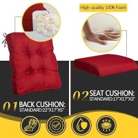 Ideehome Rocking Chair Cushion Set Outdoor Rocker Cushions Indoor Thick Foam Seat Pads Water Resistant Durable Patio Furnitur