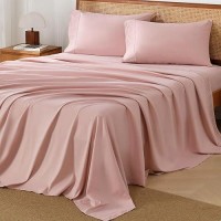 Andency Blush Sheets Full Set 4 Pieces Super Soft Sheets For Full Size Bed Microfiber Full Sheet Set Deep Pocket Up To 16