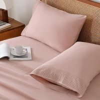 Andency Blush Sheets Full Set 4 Pieces Super Soft Sheets For Full Size Bed Microfiber Full Sheet Set Deep Pocket Up To 16