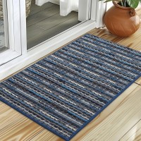 Hicorfe Indoor Doormat 20X315 Boho Vintage Style Front Back Door Mat Non Slip Rubber Backing Lowprofile Absorbent Resist D