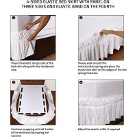 Utopia Bedding Queen Elastic Bed Ruffle 20 Pack Easy Wrap Around Ruffle Microfiber Bed Skirt With Adjustable Elastic Belt