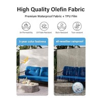 Yefu Outdoor Loveseat Cushion Set 48 X 24 Waterproof Replacement Patio Chair Cushions Fade Resistant Deep Seat And Backrest C