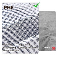 Phf Waffle Weave Duvet Cover Set King Size  Striped Yarn-Dyed Texture Soft Breathable Durable Comforter Cover For All Season  Duvet Cover With Pillow Shams Bedding Collection  104