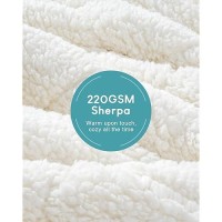 Cottonblue Weighted Blanket 15Lbs For Twin/Full Ded - Plush Jacquard Sherpa Bed Blanket For Deep Sleep And Relaxation  Heavy Calm Blankets With Cemaric Beads  48X72 Inches  Cream White