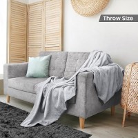 Utopia Bedding Silver Cotton Blanket [Throw  50X60 Inch] 350Gsm Soft Thermal Blanket (Pack Of 10)