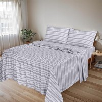 Ruvanti Flannel Sheets Full Size 100 Cotton Double Brushed Bed Sheets Set Deep Pockets 16 Inches All Seasons Breathable E