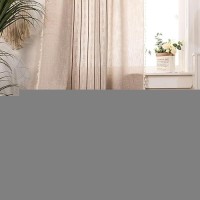 Deeprove Boho Style Curtains 84 Inches Long  Vintage Bohemian Embroidery Striped Farmhouse Cotton Linen Fringe Window Treatments Bedroom Living Room Nursery  W52 X L84  1 Panel Khaki And Brown