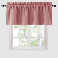 Hiasan Valance Curtains For Kitchen Blackout Thermal Insulated Solid Window Curtain Valance Dusty Rose 52 X 18 Inches 1 Panel