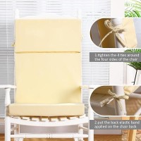 Chitidr 2 Pack Outdoor High Back Chair Cushion 44 X 20 Inches Patio Chair Cushions Waterproof Rocking Chair Cushions Indoor Fur