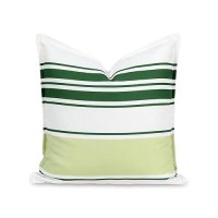 Hofdeco Premium Coastal Patio Indoor Outdoor Throw Pillow Cover Only 20X20 Water Repellent For Backyard Couch Dark Light