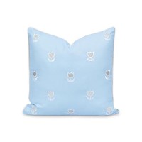 Hofdeco Premium Coastal Patio Indoor Outdoor Throw Pillow Cover Only 20X20 Water Repellent For Backyard Couch Baby Blue T