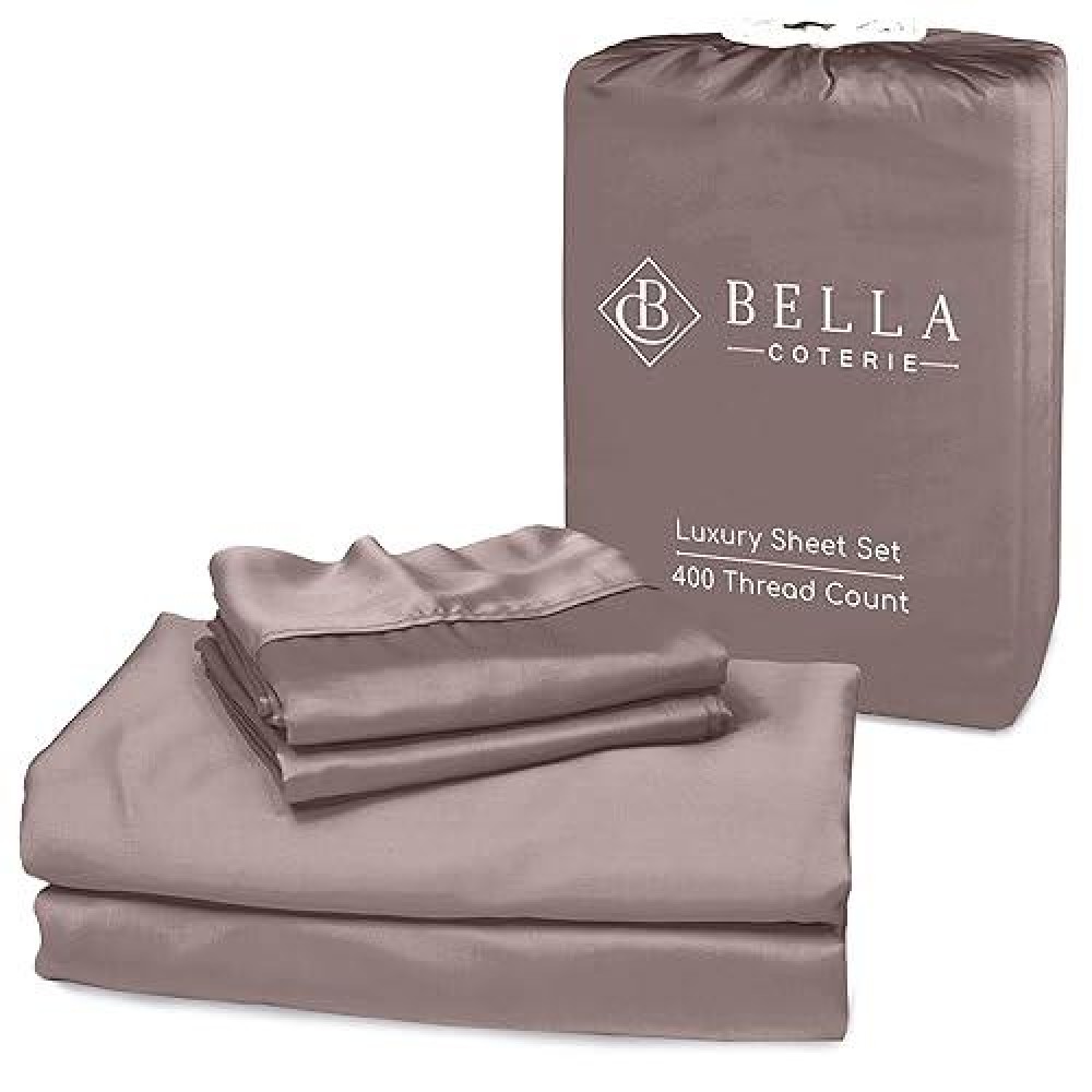 Bella Coterie Luxury Split King Bamboo Sheet Set Organically Grown Ultra Soft Cooling For Hot Sleepers 18 Deep Pocket