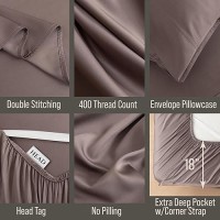 Bella Coterie Luxury Queen Bamboo Sheet Set Organically Grown Ultra Soft Cooling For Hot Sleepers 18 Deep Pocket Vis