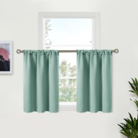 Bgment Short Curtains 36 Inch Length For Kitchen Bathroom Rod Pocket Half Window Drapes Thermal Insulated For Small Bedroom Ca