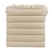 Freshculture King Fitted Sheets  Bulk Pack Of 6  Deep Pocket  Soft Microfiber Bottom Sheets For Home  Salons  Hotels  King Size Fitted Sheets Only (Beige)