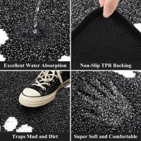 Vaukki Indoor Doormat Entryway Door Mat Non Slip Absorbent Mud Trapper Mats Lowprofile Inside Floor Mats Soft Washable Small