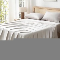 Andency Tannish Grey Full Size Bed Sheets 100 Viscose Derived From Bamboo Cooling Full Sheets Deep Pocket Up To 16 Silky