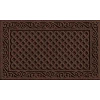 Apache Mills Textures Blocks 3 X 5 Non Slip Weather And Stain Resistant Entrance Door Mat Walnut