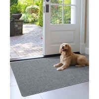 Lumi Large Indoor Door Mat 32X47 Non Slip Rubber Backing Entrance Mat Easy Clean Low Profile Ultra Thin Entryway Mat For I