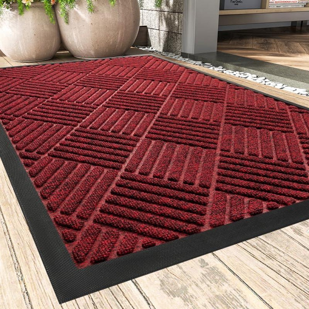 Montvoofront Door Mat Outdoor Indoor Entrance Doormatwelcome Mat Outside Door Mats For Home Entrance Durable Absorbent Non Sli