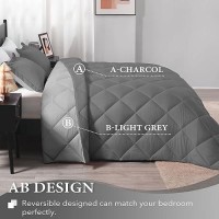 Downluxe California King Comforter Set Charcol And Grey Cal King Comforter Set Soft Bedding Sets For All Seasons 3 Pieces