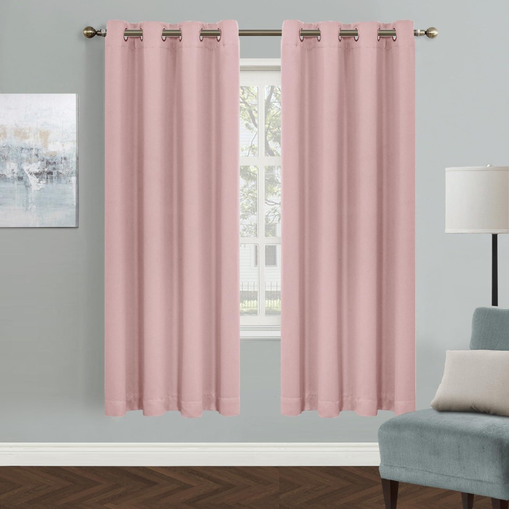 Mysky Home Pink Door Curtains For Doorway Closet Curtain For Living Room Grommet Room Darkening Curtain For Girls Bedroom Therma